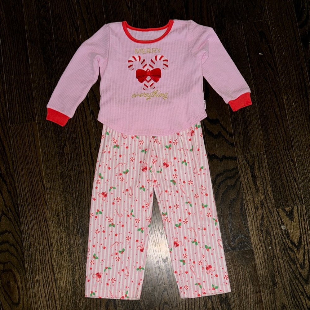 American Girl Pink and Red holiday Pajama Set NWOT